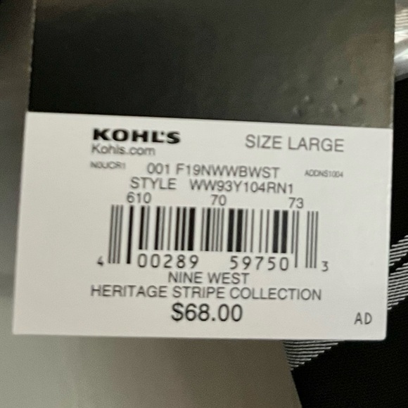 Nine West 3/4 Sleeve Chevron Print Dress - Picture 4 of 4